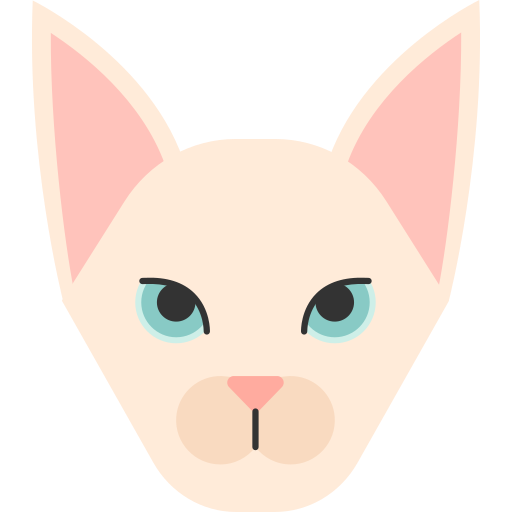 gato sphynx Chanut is Industries Flat icono