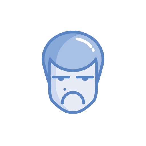 Sad face Generic Blue icon