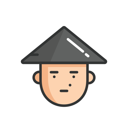 Chinese hat Generic Outline Color icon