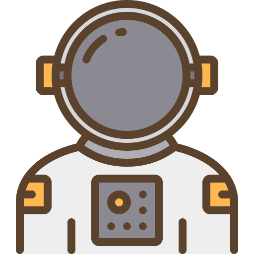 astronauta Berkahicon Lineal Color icona
