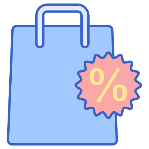 Shopping bag Flaticons Lineal Color icon