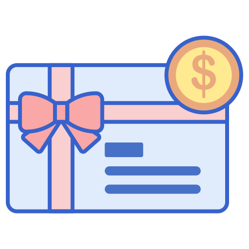Gift card Flaticons Lineal Color icon