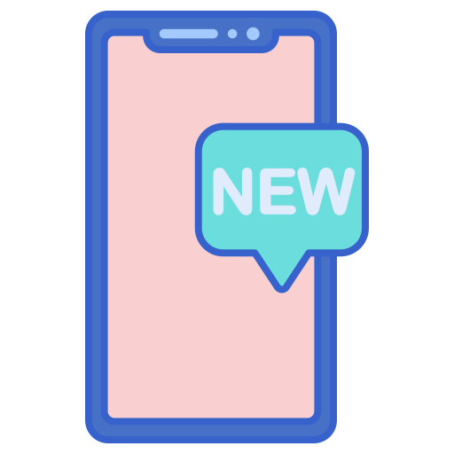 Smartphone Flaticons Lineal Color icon