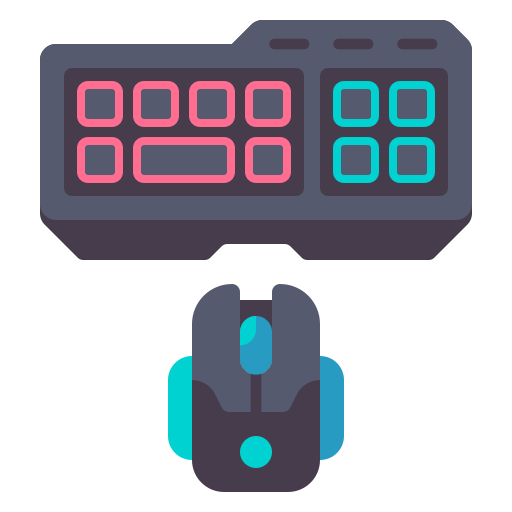 tastiera e mouse Flaticons Flat icona