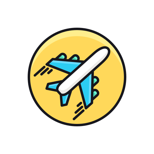 vuelo en avion Flaticons Lineal Color icono