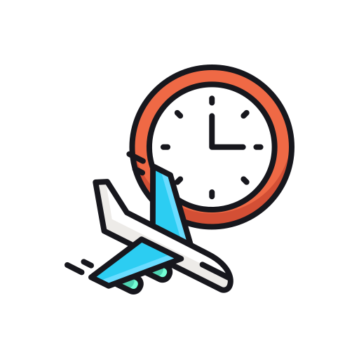 flugzeug ankommen Flaticons Lineal Color icon