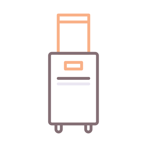 bagaż Flaticons Lineal Color ikona