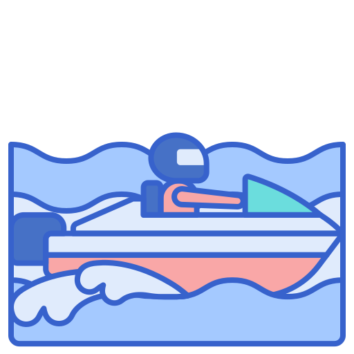 Speedboat Flaticons Lineal Color icon