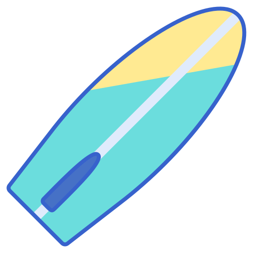 deska surfingowa Flaticons Lineal Color ikona