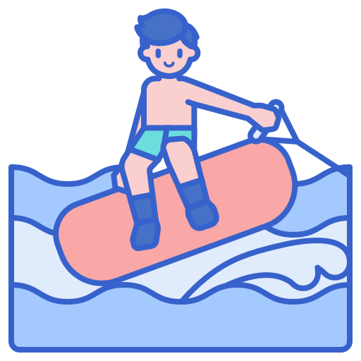 Surfer Flaticons Lineal Color icon