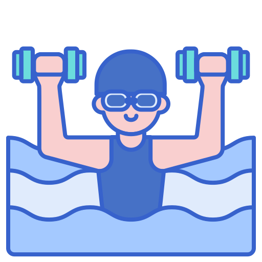Swimmer Flaticons Lineal Color icon
