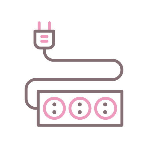 Extension cord Flaticons Lineal Color icon