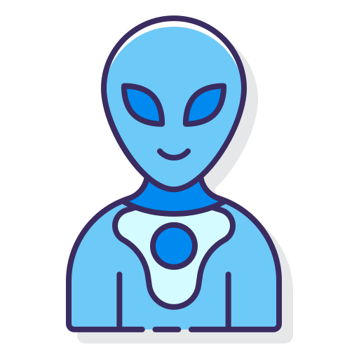 Alien Flaticons Lineal Color icon