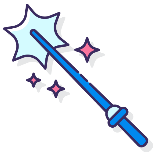 魔法の杖 Flaticons Lineal Color icon