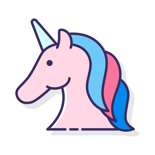 unicornio Flaticons Lineal Color icono