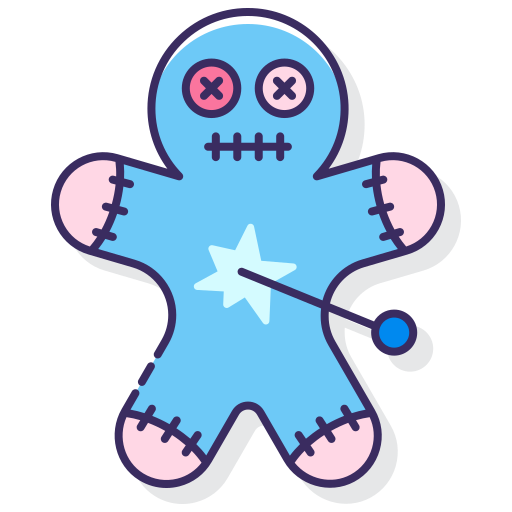 Voodoo doll Flaticons Lineal Color icon