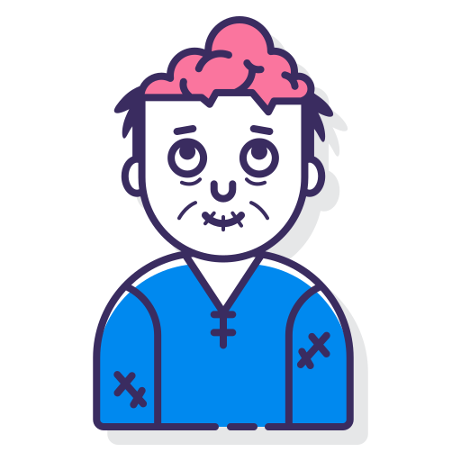 zombie Flaticons Lineal Color icona