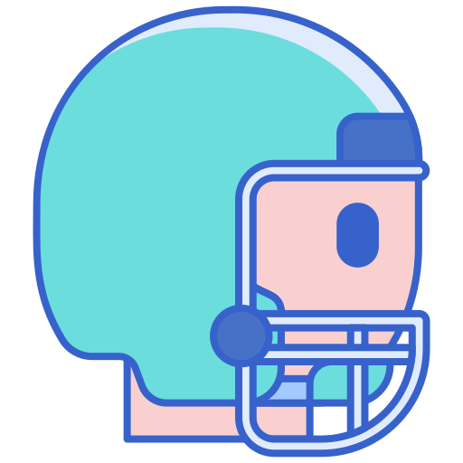 Football helmet Flaticons Lineal Color icon