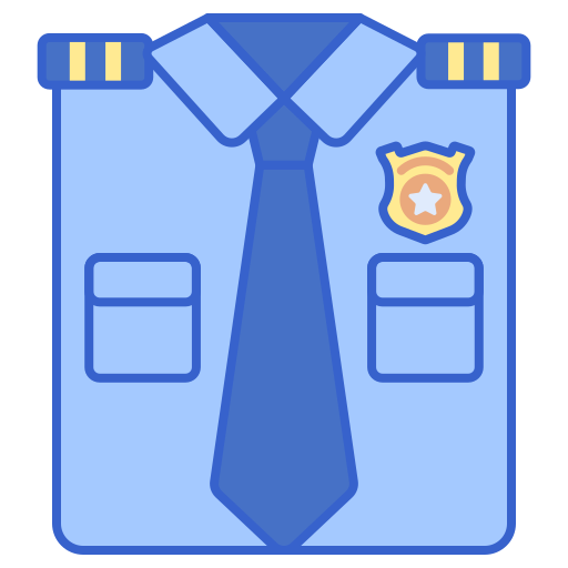 politie-uniform Flaticons Lineal Color icoon