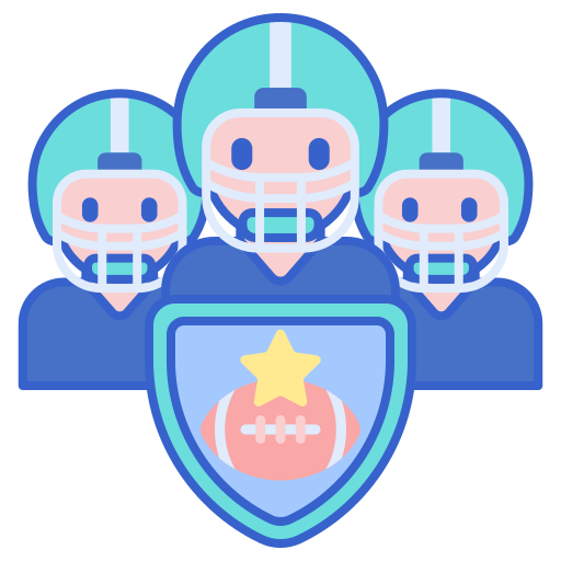Football team Flaticons Lineal Color icon