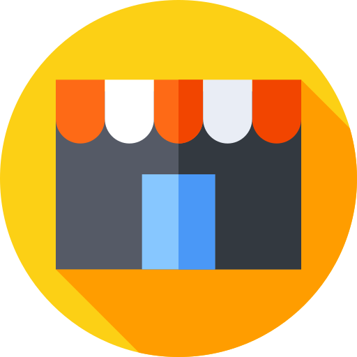 Online shop Flat Circular Flat icon