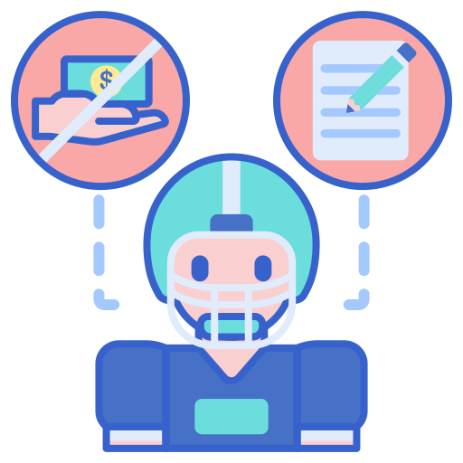 American football player Flaticons Lineal Color icon