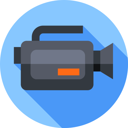 videocamera Flat Circular Flat icoon