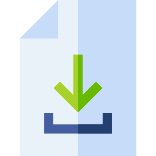 파일 다운로드 Basic Straight Flat icon