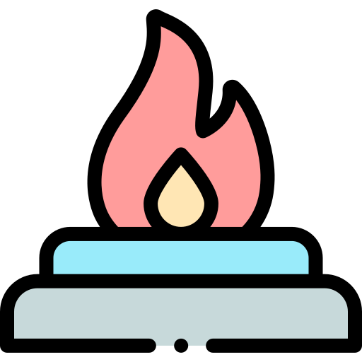 Fire flame Detailed Rounded Lineal color icon