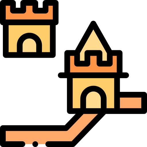 万里の長城 Detailed Rounded Lineal color icon
