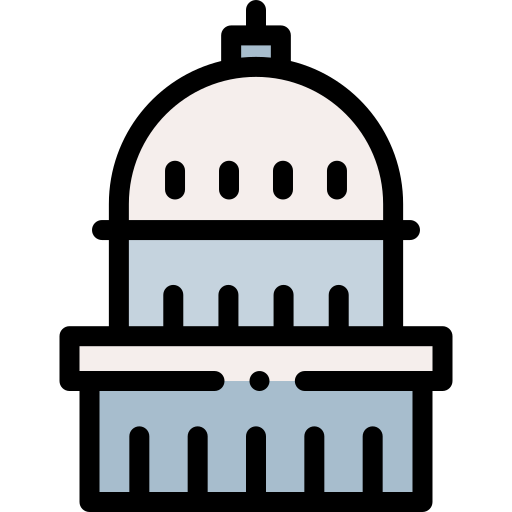 국회 의사당 Detailed Rounded Lineal color icon