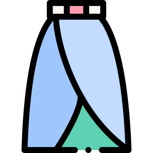 ミニスカート Detailed Rounded Lineal color icon