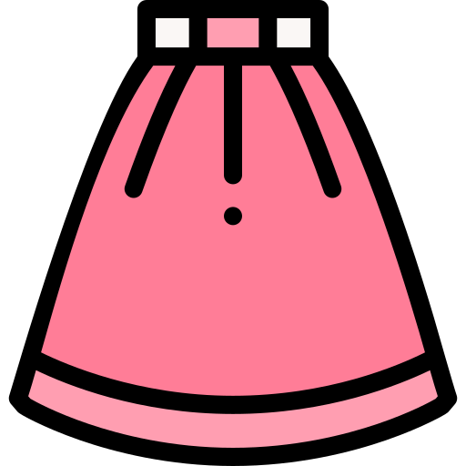 Skirt Detailed Rounded Lineal color icon