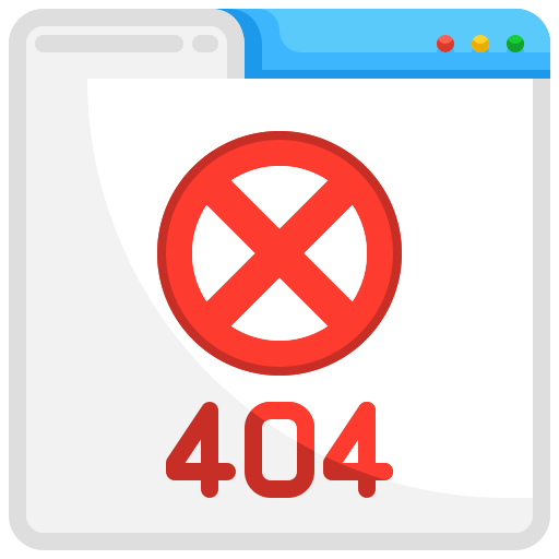 404 error Justicon Flat icon