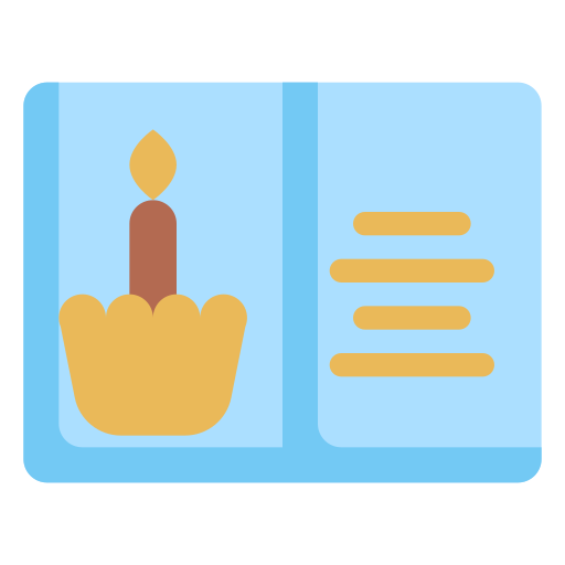 Birthday card Generic Flat icon