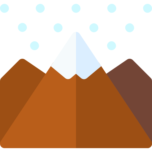 montagne Basic Rounded Flat Icône