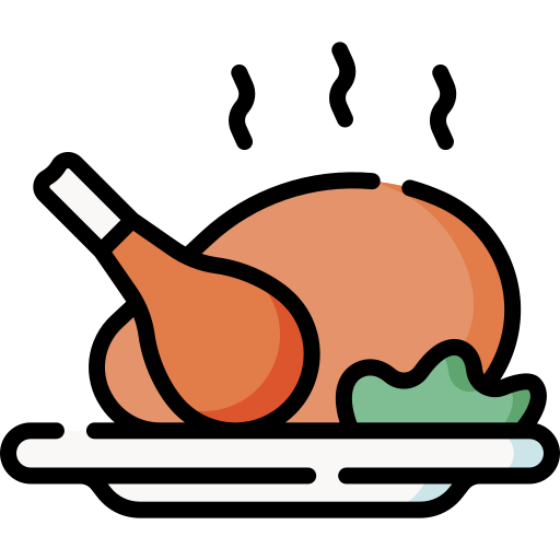 Roasted chicken Special Lineal color icon