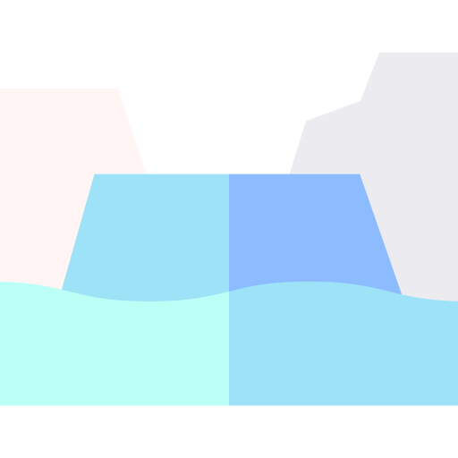 gletsjer Basic Straight Flat icoon