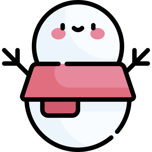 schneemann Kawaii Lineal color icon