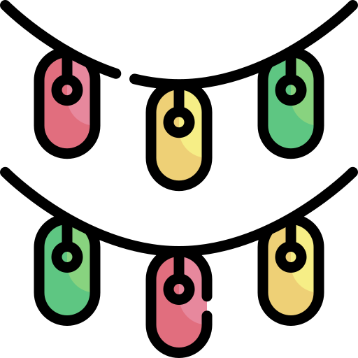 luci Kawaii Lineal color icona