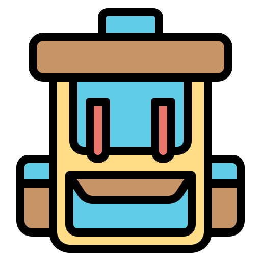 Backpack Generic Outline Color icon