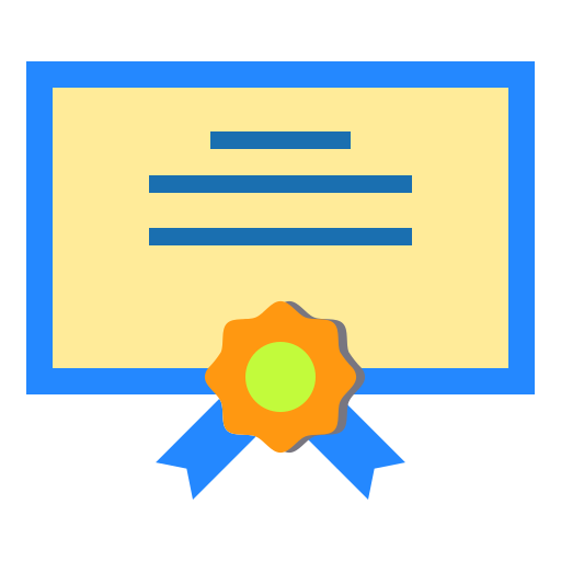 Certificate Payungkead Flat icon