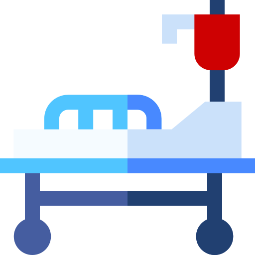 cama de hospital Basic Straight Flat icono