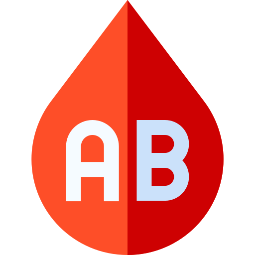 tipo de sangre Basic Straight Flat icono