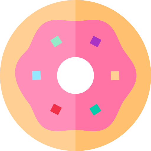 rosquinha Basic Straight Flat Ícone