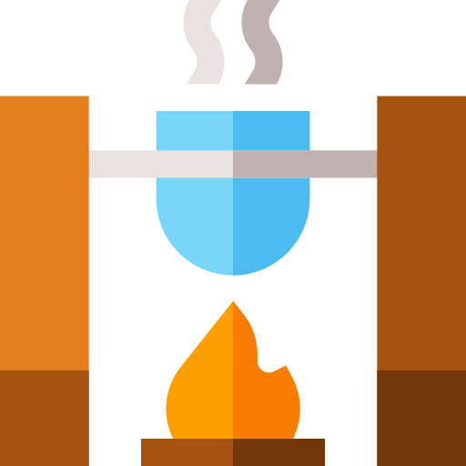olla en llamas Basic Straight Flat icono