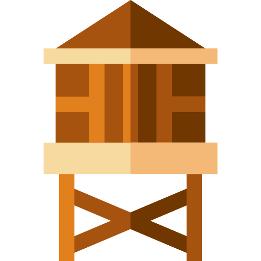 watertoren Basic Straight Flat icoon