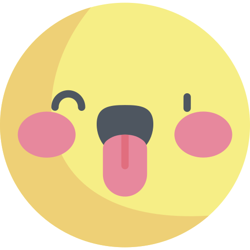 舌を出す Kawaii Flat icon