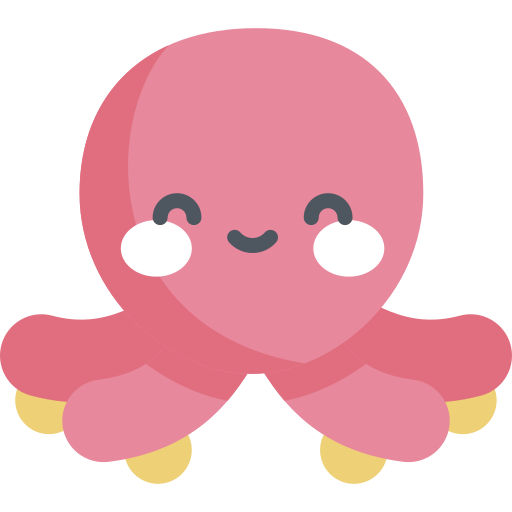 Octopus Kawaii Flat icon