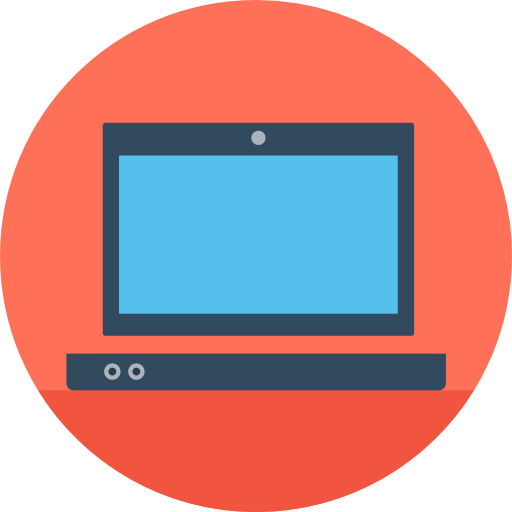 laptop Flat Color Circular icon